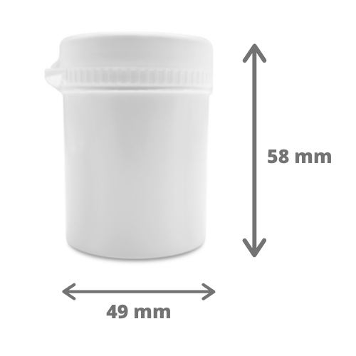 100ml Plastic Round Pill Container, Bottles Jars - Snap Secure pots and Lids