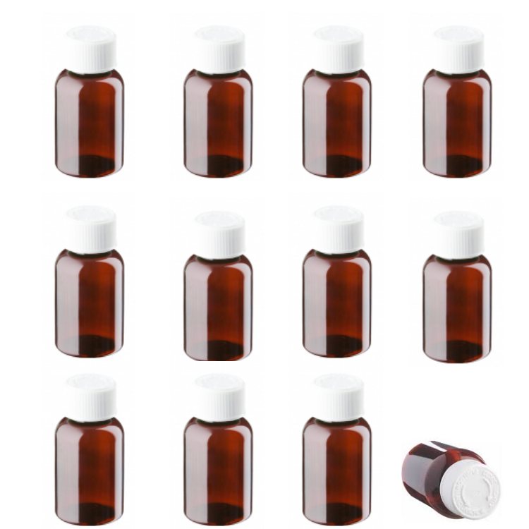 Medicine pill pots & lids, PET Pill Bottles, 25ml, 50ml, 100ml, 150ml, 200ml