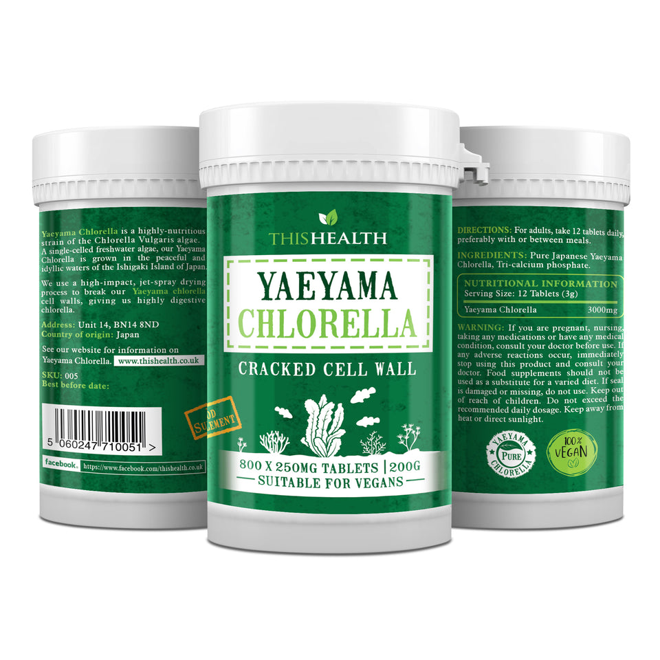 Yaeyama Chlorella Tablets 100g - 500g-This Health