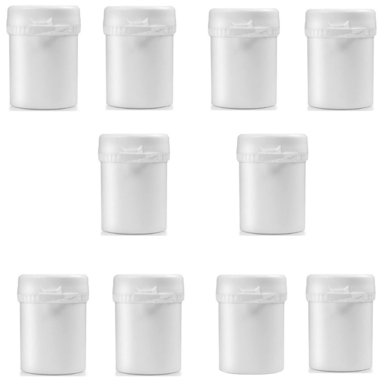 45 ml Snap Secure Plastic Pots Push-on Lids - Tamper Proof Containers & Lids