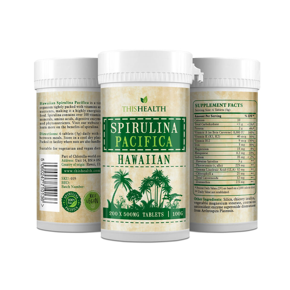 Hawaiian Spirulina Pacifica Tablets - This Health
